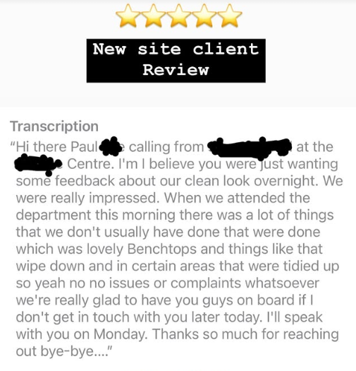 Client Testimonial